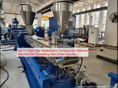 CaCO3 عالية الحشوة Masterbatch Compounder آلة المصنع Corotating extruder مزدوج المسمار